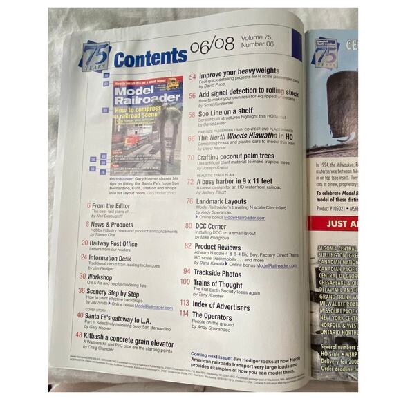 Lot 3 Model Railroader May June August 2008 Magazine Scenery Collect Layout - Picture 6 of 9